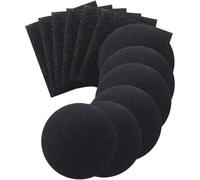 SHINEOFI Lot de 12 Filtres à Charbon de Remplacement pour Bac à Compost Filtres Anti-Odeurs Carrés et Ronds Poubelle Cuisine Coton Filtrant Haute Absorption Usage Domestique et Compostage