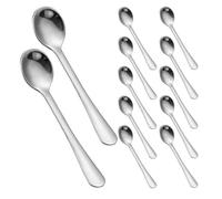 SHINEOFI Lot de 12 Mini-Cuillères à Épices en Acier Inoxydable 75 CM Petites Cuillères à Condiments pour Pots à Épices Dosage Précis pour Sel Sucre Poivre - Accessoires la Cuisine