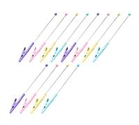 SHINEOFI Lot De 12 Pinces À Perles Porte-Cartes Porte-Notes Porte-Photos Pinces En Fil De Fer Porte-Mémos Professionnels