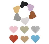 SHINEOFI Lot de 12 Set de Marque-pages en Pu Forme de Cœur Colorés, Pinces Porte-pages Légères et Flexibles pour Élèves du Primaire, Fournitures Scolaires Pratiques pour Lecture,