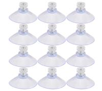 SHINEOFI Lot de 12 Ventouses Transparentes PVC Ø 50 MM avec Crochets et Écrous M4 Crochets à Ventouse Multifonctionnels pour Salle de Bain Fenêtres et Organisation Maison
