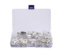 SHINEOFI Lot de 120 Cosses Tubulaires en Cuivre Nu, Connecteurs de Câblage Robustes, Extrémités Fermées, Tailles 6mm² à 50mm², Bornes Annulaire Isolées pour Installations Électriques