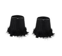 SHINEOFI Lot de 2 Abat-Jour Plume en Tissu Noir et Vert Accessoires D’Éclairage Décoratif pour Plafonniers Appliques Murales et Lampes de Salon ou Chambre Remplacement Abat-Jour