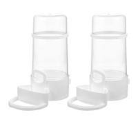 SHINEOFI Lot de 2 Abreuvoirs Automatiques pour Oiseaux en Plastique Blanc 400ml Multifonction pour Cage à Perruche Alimentation et Hydratation Pratique