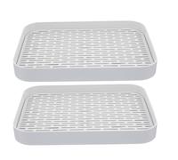 SHINEOFI Lot de 2 Bacs à Litière pour Petits Animaux Bac D’Angle Profond en Plastique Robuste pour Lapins Cobayes Hérissons Anti-Débordement Facile à Nettoyer Adapté Cage et Apprentissage