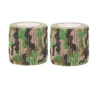 SHINEOFI Lot de 2 Bandages Adhésifs Auto-adhésifs Camouflage 5×450 Cm, Bande Élastique Non Tissée pour Chiens et Chats, Protection Blessures en Extérieur, Soins Animaux de Compagnie