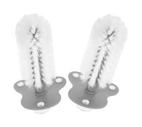 SHINEOFI Lot de 2 Brosses à Tortue avec Ventouse Transparente Poils Doux pour Nettoyage Délicat de la Coquille Brosse à Gratter Dos Adaptée à Toutes Tailles de Tortues Accessoire