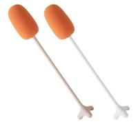 SHINEOFI Lot de 2 Brosses Éponge à Long Manche Blanc et Rose Goupillon pour Bouteilles et Tasses Nettoyage Anti-Rayures Brosse Polyvalente pour Biberons et Gourdes Usage Domestique