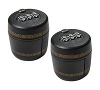 SHINEOFI Lot de 2 Cadenas à Code Numériques pour Bouteille de Vin, Bouchon Étanche en Plastique Noir, Scellant Sécurisé pour Liège, Compatible Vins, Spiritueux et Whisky, Protection