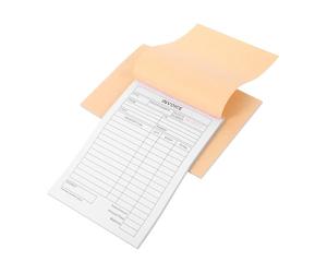 SHINEOFI Lot De 2 Carnets De Factures Autocopiantes Triple Exemplaire A4 60 Pages Papier Autocopiant Gestion Commandes Pour Petites Entreprises Bureau