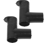 SHINEOFI Lot de 2 Connecteurs D’Angle Droit Noirs pour Portant à Vêtements Accessoires de Tringle Universels Joints de Remplacement Compatibles Bois Aluminium et Plastique Installation