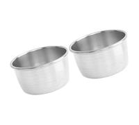 SHINEOFI Lot de 2 Coupelles à Sauce en Acier Inoxydable Grand Modèle Droit Argenté Porte-Condiments Réutilisables Cuisine Restauration et Barbecues Contenants Multifonctions pour Steak