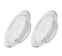 SHINEOFI Lot de 2 Coupelles en Verre Transparent 9,5 Cm pour Chauffe-Cire, Plat de Remplacement Rapide et Uniforme pour Aromathérapie Maison, Plat Chauffe-Cire pour Fondants Parfumés