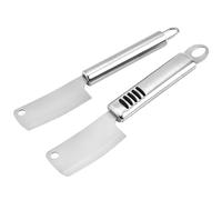 SHINEOFI Lot de 2 Couteaux à Fromage en Acier Inoxydable Multifonctions, Mini Hachoir et Spatule à Beurre, Lame Affûtée Antidérapante, Ustensiles la Cuisine pour Maison et Restauration
