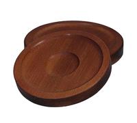 SHINEOFI Lot de 2 Dessous de Verre Rotatifs en Bois Rouge Séquoia sous-Verres Ronds Antidérapants pour Verres à Whisky Protège-Table pour Bar et Maison Accessoire de Dégustation Élégant