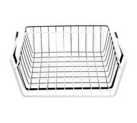 SHINEOFI Lot de 2 Étagères de Rangement sous Étagère en Fer sans Perforation, Tiroir Multifonction Petit Format Noir et Blanc, Organisateurs Suspendus Cuisine et Bureau, Paniers de