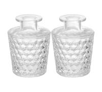 SHINEOFI Lot de 2 Flacons Diffuseurs en Verre 100 ML Bocal Diffuseur D'aromathérapie Vide Parfum D’intérieur Décoratif pour Salon Bureau Salle de Bain