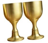 SHINEOFI Lot de 2 Gobelets en Cuivre Pur Petite Coupe à Liqueur Chinoise Tasse à Vin Multifonction pour Mariage et Usage Domestique Design Rétro pour Dîner et Décoration