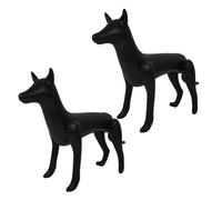 SHINEOFI Lot De 2 Mannequins Gonflables pour Chiens Portants Et Présentoirs pour Vêtements pour Animaux De Compagnie en PVC Noir