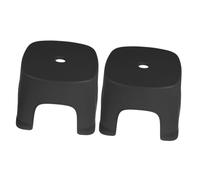 SHINEOFI Lot de 2 Marchepieds Antidérapants en Plastique Noir Petit Tabouret Multifonction pour Salle de Bain Chambre et Maison pour Tout-Petit et Usage Quotidien
