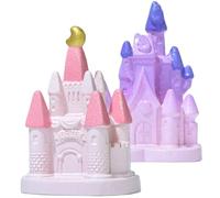 SHINEOFI Lot de 2 Mini-Châteaux Décoratifs pour Jardin et Micro-Paysage Ornements de Maisons de Fées en Résine Légère Décoration Extérieure et Intérieure pour Bonsaï et Mini-Jardins