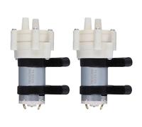 SHINEOFI Lot de 2 Mini Pompes à Membrane 6-12V pour Aqua Rarium Petite Pompe à Eau Silencieuse de Circulation Compacte et Auto-Amorçante pour Aqua Rariums Domestiques et Bureaux