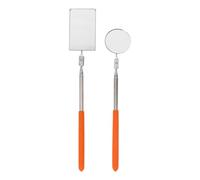 SHINEOFI Lot de 2 Miroirs d'Inspection Pivotants Télescopiques pour Véhicule Miroir Rond 50Mm 85X52Mm Outil d'Inspection Automobile pour Angles Morts et Zones Difficiles d'Accès