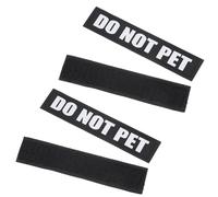 SHINEOFI Lot De 2 Paires De Patchs Réfléchissants « Ne Pas Caresser » pour Harnais De Chien, Autocollants en PU Solide, Taille S, Accessoire Sécurité pour Promenade Nocturne, Chiens Petits Et Moyens