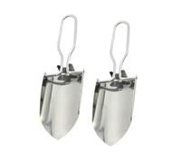 SHINEOFI Lot de 2 Pelles de Jardinage Pliantes en Acier Inoxydable Mini Outil de Plantation Léger et Compact Kit d'Outils d'Horticulture Manuel pour Jardin Extérieur et Culture en Pots