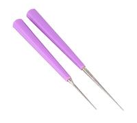 SHINEOFI Lot de 2 perforatrices pour perles - Outil pour la fabrication de bracelets en argile - Tubes à sertir - Alésoir - Outils de perlage - Poinçon pour cordon en macramé - Fournitures de bijoux