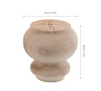 SHINEOFI Lot de 2 Pieds de Meuble en Bois Massif 8X8 CM Pieds Carrés Non Finition pour Buffet Commode et Table Basse Robustes Style Minimaliste Naturel Compatibles Mobilier Intérieur