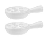 SHINEOFI Lot de 2 Plats à Escargots en Céramique Poignée Support de Cuisson Résistant Haute Température Assiettes pour Griller Escargots Utilisation Lave-Vaisselle 100 Coquilles par
