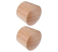 SHINEOFI Lot de 2 Poignées de Couvercle de Casserole Universelles en Bois de Hêtre Clair M6 Boutons Isolants Anti-Brûlure pour Couvercle de Marmite à Soupe Remplacement Pratique pour