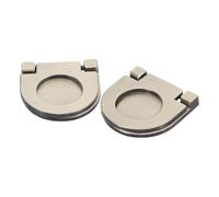 SHINEOFI Lot de 2 Poignées Encastrées en Alliage 208 Bronze Vert pour Tiroirs et Placards, Poignée Invisible et Silencieuse, Adaptée Meubles Cuisine, Salle de Bain et Rangement, Design