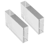 SHINEOFI Lot de 2 Prismes Rectangulaires en Verre Optique Transparent Lentilles Convexes et Concaves pour Expériences Scientifiques Kit Optique Physique Éducatif Compatible Séparation