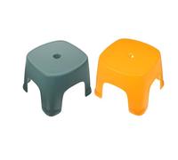 SHINEOFI Lot de 2 Repose-Pieds Antidérapants en Plastique pour Toilette, Tabouret de Salle de Bain Compact Petit Jaune et Vert, Marchepied Pratique pour Adultes, Siège Multifonction