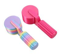 SHINEOFI Lot de 2 Rouleaux à Gaufrer Manuels pour Impression Artistique 3D Rouleau à Peinture Texturé en Caoutchouc Couleur Macaron et Rose Fuchsia Outil Compact pour Création de