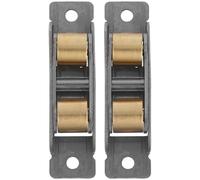 SHINEOFI Lot de 2 Roulettes Métalliques pour Porte Coulissante en Verre Double Roulement à Billes Galets de Guidage Robustes Compatibles Rails Standard Remplacement pour Fenêtres et