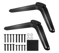 SHINEOFI Lot de 2 supports universels en plastique pour téléviseurs de 32 à 55 pouces, pieds noirs