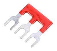 SHINEOFI Lot de 20 Bandes Courtes de Court-circuit Tb1503 à Vis Double Rangée, Bornier à Vis en Nickelé, Couleurs Noire et Rouge, pour Raccordement Filaire Industriel et Électronique