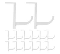 SHINEOFI Lot de 20 Crochets pour Casque Audio de Bureau Blancs - Support sous Bureau pour Casque Gaming et Écouteurs - Fixation Adhésive sans Trou, Solution Compacte Gain de Place pour PC