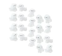 SHINEOFI Lot de 20 Figurines Miniatures de Chiens Bichon en Résine Phosphorescente Décorations pour Micro-Paysage Ornement Animalier pour Jardin pour Balcon et Pelouse