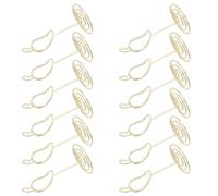 SHINEOFI Lot de 20 Pinces à Cartes de Table Forme Piment Doré, Porte-Noms Réutilisables pour Décoration Concours Culinaires, Fêtes et Mariages, Accessoires Légers et Solides