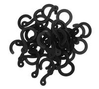SHINEOFI Lot de 200 Crochets en Plastique Noir pour Présentation et Rangement de Chapeaux Bottes et Chaussettes Crochets en J Robustes pour Optimisation D’Espace en Magasin et Dressing