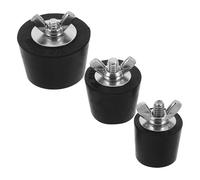 SHINEOFI Lot de 3 Bouchons D’Hivernage pour Piscine 25Mm 32Mm et 38Mm en Caoutchouc Expansible Protection Antigel pour Tuyaux Bouchons de Vidange Compatibles Eau Salée et Entretien