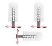 SHINEOFI Lot de 3 Brosses à Ventouse Rouges pour Tortues - Grattoir de Coquille pour Aquarium et Terrarium - Accessoire de Nettoyage pour Coquille de Tortue Compatible Toutes Tailles
