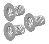 SHINEOFI Lot de 3 Crépines D'évier en Acier Inoxydable Moyen, Filtre Anti-obstruction Bord Antidérapant, Panier de Drainage Cuisine et Salle de Bain, Accessoire Évier la Cuisine et Solide