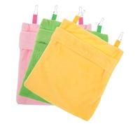 SHINEOFI Lot de 3 Pochettes de Couchage Suspendues pour Petits Animaux, Hamac en Peluche 24,4 X 16,5 Cm, Ventilé et Confortable, Adapté pour Hamster, Planeur de Sucre et Furet, Accessoires