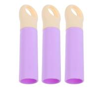 SHINEOFI Lot de 3 Poignées de Manche à Balai en Plastique 22 Mm Diamètre, Embouts Ergonomiques Couleur Violet Clair, Compatibles Balai et Pelle à Poussière, Rangement Trou Suspendre