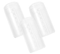 SHINEOFI Lot de 3 Porte-Pinceaux de Maquillage Réglables Couvercle en Polypropylène Imperméable Transparent Compact pour Rangement et Protection des Pinceaux Voyage et Salle de Bain